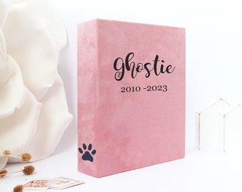 Álbum de fotos de cachorro 10x15 cm. Álbum de recordações para animais de estimação em memória de seus donos. Livro de memórias de animais de estimação com patinha. Álbum de fotos divertido de gatos. Álbum de fotos personalizado para animais de estimação. Álbum para luto por animais de estimação.