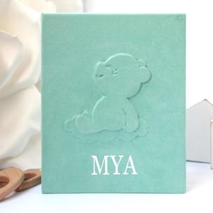 Baby Photo Album Bear 4x6. Personalized Baby Memory Book. Custom Photo Album. GirL or Boy Baby Photo Album. Photo Album with Sleewes
