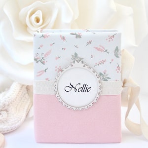 Baby Photo Album Pink |  Girl baby album | Mothers Day Gift from Daughter | First year Photo Album with Sleeves 4x6