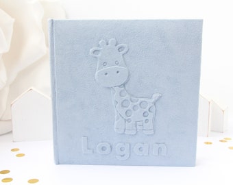 Personalisiertes Babyfotoalbum mit Giraffe. Babyfotoalbum für Mädchen, Babyalbum im ersten Jahr, personalisiertes Babyalbum 100x150, Geschenk für Babyparty