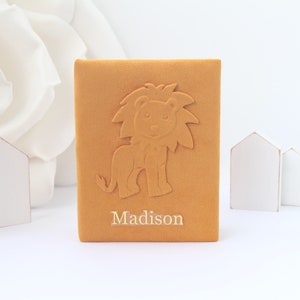 Custom Baby Photo Album Lion | Personalized Baby Photo Album | Slip in Photo Album 4x6 |  Kids Photo Album