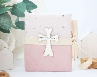 Personalized Baptism Photo Album with Cross, Christening Keepsake, Holds 36-96 Photos 4x6