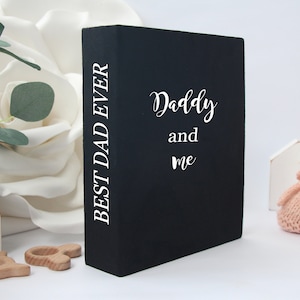 Daddy Black Photo Album 4x6 | Personalized Dad Photo Album With Sleeves for 172 photos |  Granddad Photo Album Gift | Father&#39;s Day Gift
