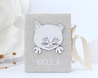 Álbum de fotos personalizado de gatos, álbum de recuerdos para bebés 4x6
