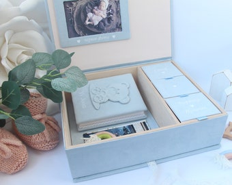 Baby Memory Box | Personalised Baby Keepsake Photo Box | Newborn Keepsake Gift Box | Baby Shower Gift Box | Birthday Gift New Mom