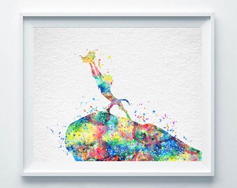 The Lion King Rafiki and Simba Art Poster Watercolor Print Abstract Print Disney Nursery Art Illustration Baby Shower Decor Wedding Gift A83