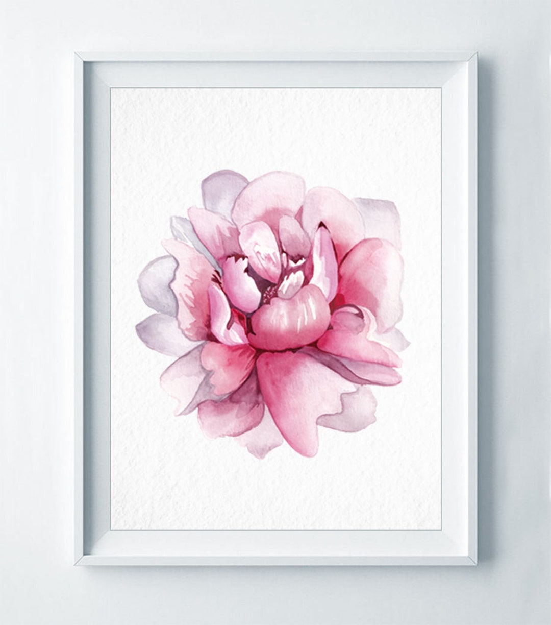 ORIGINAL PAINTING Peony Art, Watercolor Drawing, Abstract Wall Art ...