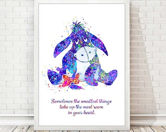 Winnie the Pooh - Baby Eeyore Illustration Art Print - Etsy
