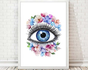 Grafika anatomii oka, prezent dla okulisty, sztuka optometryczna, sztuka optyczna, dekoracja gabinetu optyka, okulista, prezent dla optometrysty, sztuka ścienna na gałkę oczną