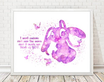 Impresión de ángel STITCH, póster de Disney con cita de Lilo y Stitch, impresión artística de acuarela, decoración de pared para el hogar, arte infantil rosa, regalos para niños y familias A288