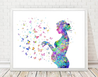 Vintage Medical Wall Art - Breastfeeding Mother Quote Watercolor Print, 12x18 Inch Framed Canvas