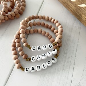 Personalized Rosewood Diffuser Beaded Bracelet, Bridesmaid Collection, essential oil diffuser bracelet