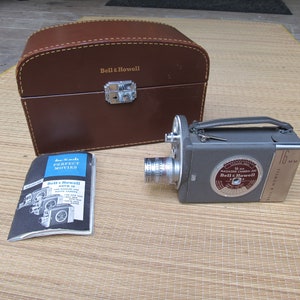Vintage Bell & Howell Auto 16 Magazine Load Movie Camera with Original Case