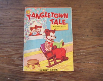 Vintage 1969 TANGLETOWN TALE Children's Read-Along-With-Me Story Book