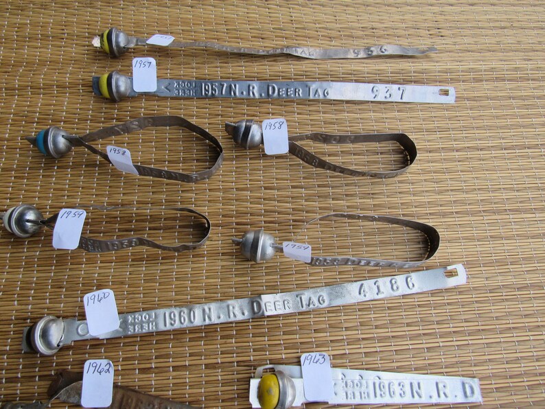 Vintage Deer Tags Deer Hunting Horn Leg Tag Wisconsin Tags Etsy