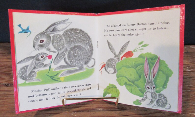 Vintage 1953 Bunny Button Children's Book A Tell-a-tale Book - Etsy