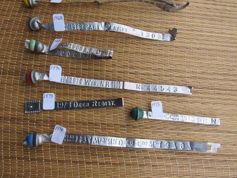 Vintage Deer Tags Deer Hunting Horn Leg Tag Wisconsin Tags Etsy
