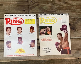 Vintage Set of 2 The Ring Magazine Boxing/Wrestling May and June 1959