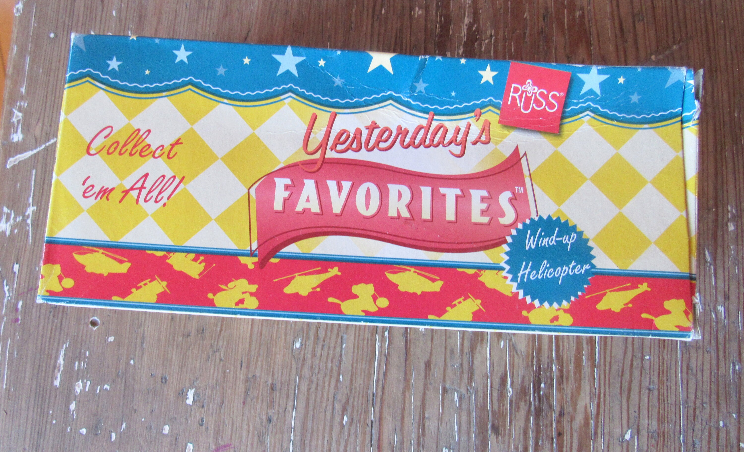 Russ Yesterday's Favorites Fire Chief Wind up Tin Helicopter