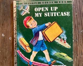 Vintage 1954 Open Up My Suitcase A Little Golden Book