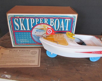 Skipper Boat Diecast Metal Pedal Car 1993 Xonex 1:3 Scale Model with Original Box