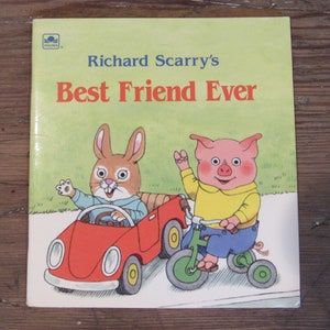 Vintage 1989 Richard Scarry&#39;s Best Friend Ever Children&#39;s Book A GOLDEN BOOK