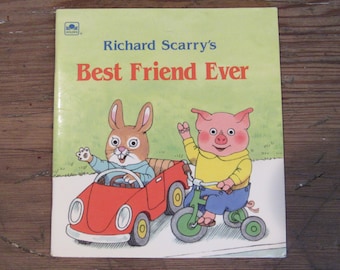 Vintage 1989 Richard Scarry's Best Friend Ever Children's Book A GOLDEN BOOK