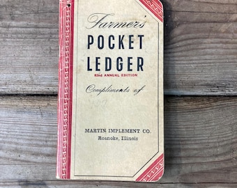 Vintage Farmer's Pocket Ledger 1948 82nd Annual Edition John Deere