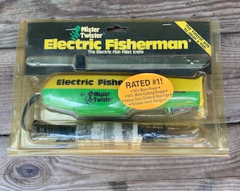 Vintage Mister Twister Electric Fisherman Fish Fillet Knife NOS Not Opened in Original Package