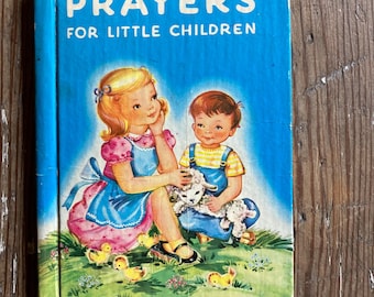 Vintage 1949 PRAYERS For Little Children A Rand McNally Book