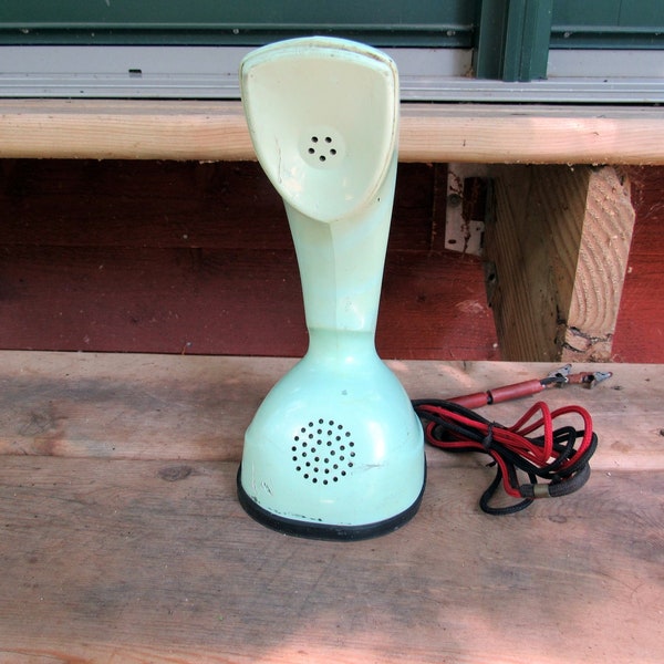 Vintage Cobra Phone, Linemans Phone. Vintage Ericofon, Mint Green Telephone