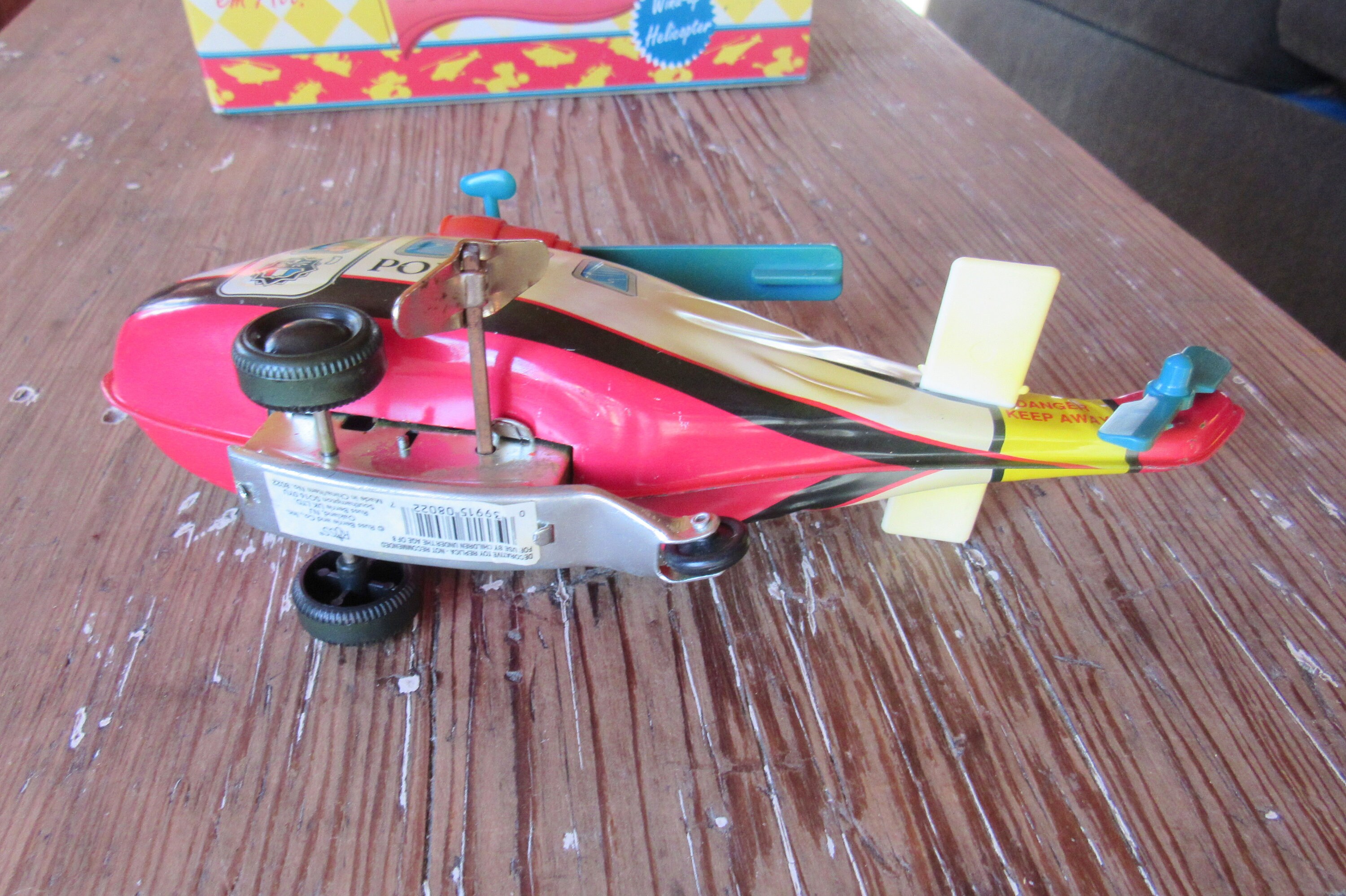 Vintage RUSS Yesterday's Favorites Windup Police Helicopter