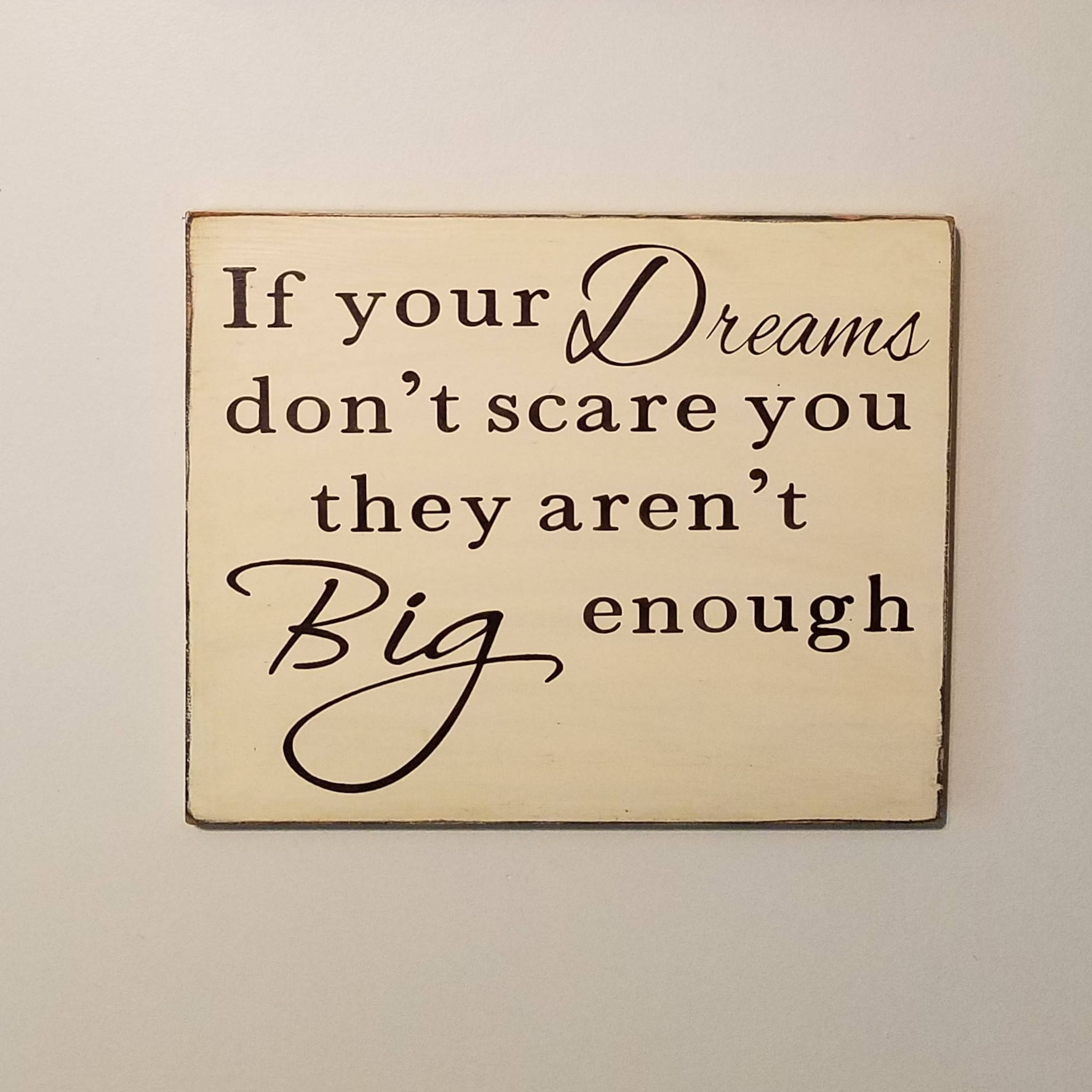 Positive Wall Art If Your Dreams Don/'t Scare You Dream Wall Art, Then They Aren/'t Big Enough Real Foil Print Rose Gold Home Decor