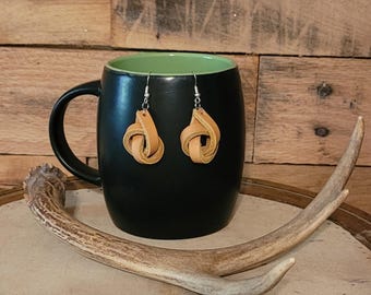 Leather Knot Earrings