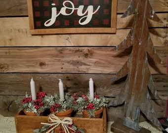 Rustic JOY sign....holiday decor.
