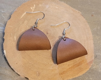 Handmade Leather Earrings – Lightweight, Boho Chic, Rustic Statement Jewelry