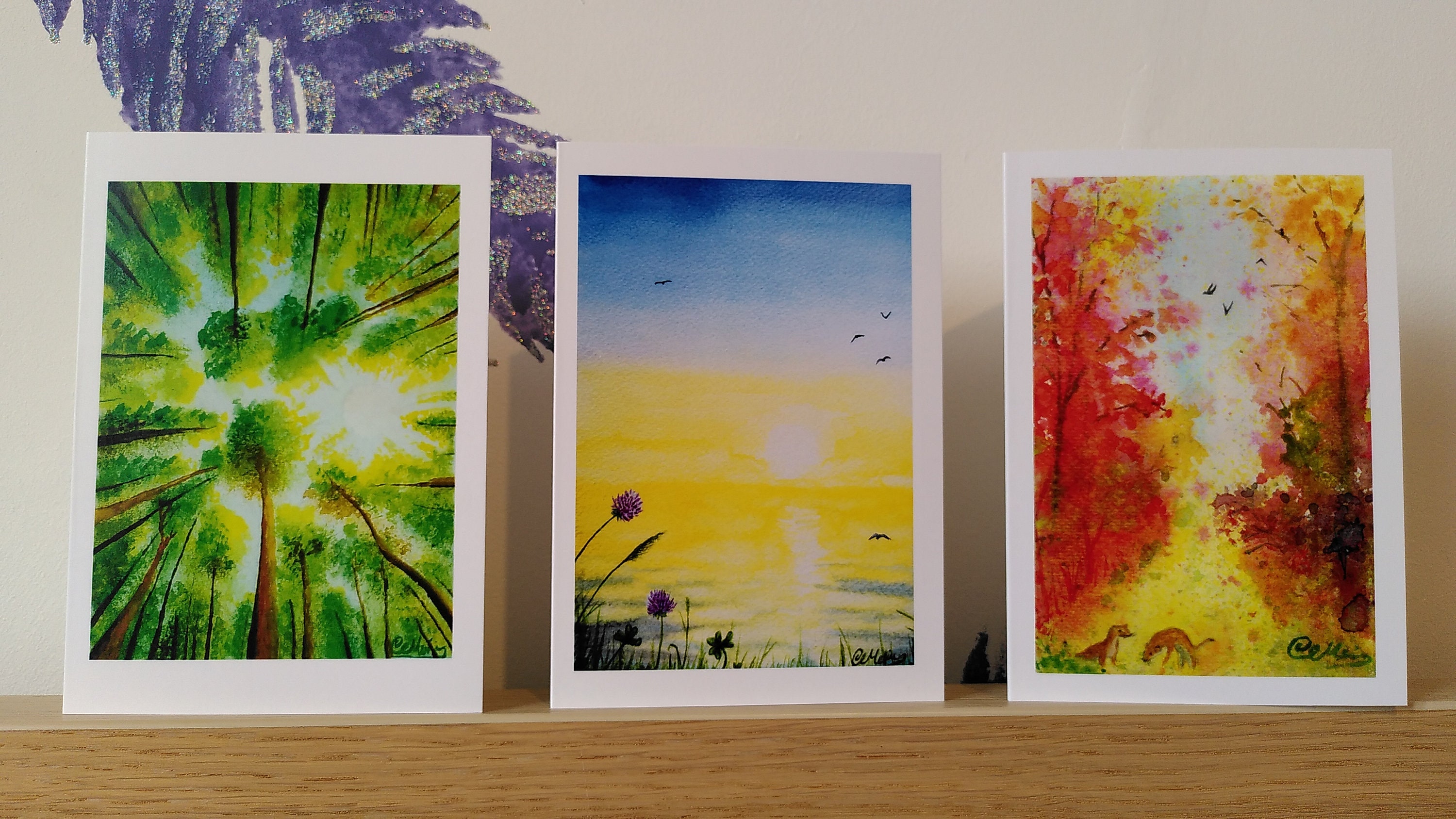 Fine Art Notecard, Pack of 6 Greetings Card, Prints, Watercolour ...