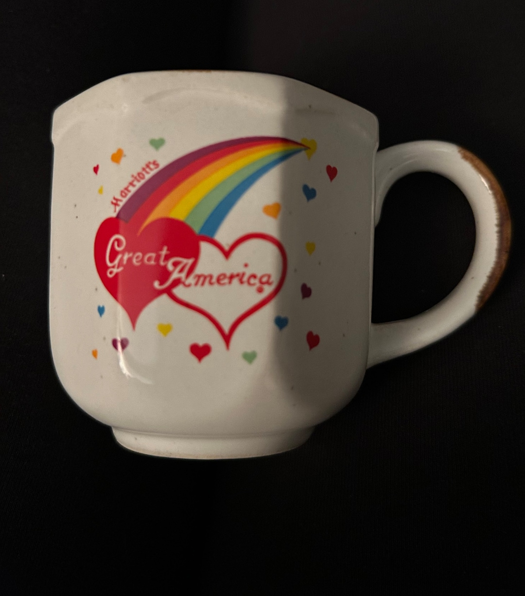 Vintage Octagon Shaped Marriott's Great America Heart Rainbow