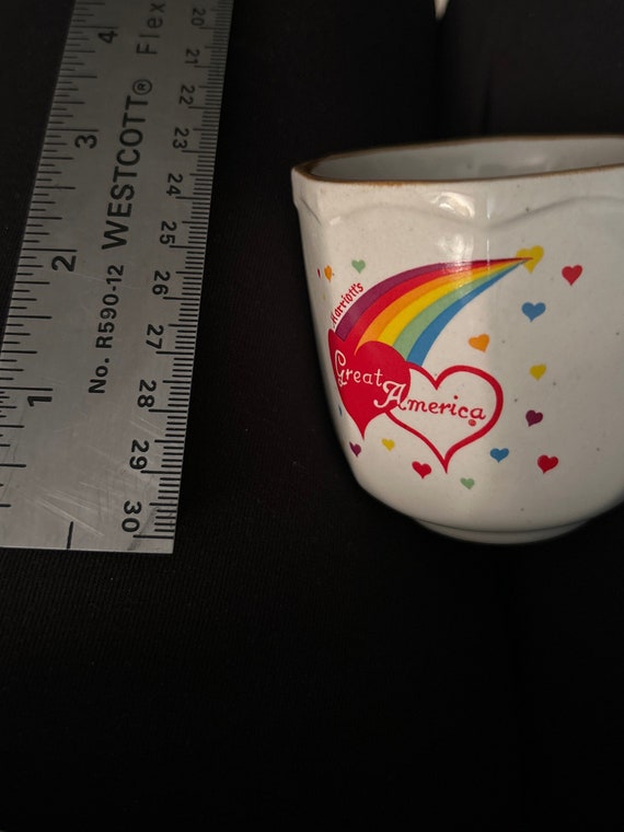 Marriott's GREAT AMERICA マグカップ 3個セット Vintage Octagon Shaped Marriott's Great America Heart Rainbow