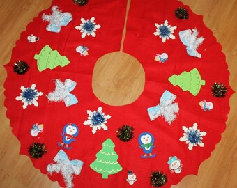 Ugly Tacky Christmas Sweater Tree Skirt Size S M Deb Rottums Penguin Ugly Tacky Christmas Sweater Tree Skirt Size S M Deb Rottums Penguin