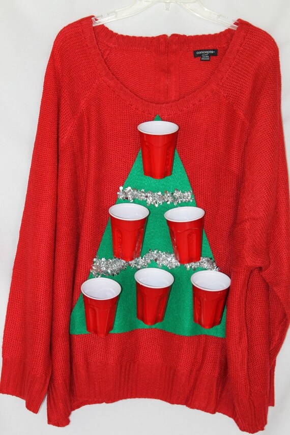 beer pong ugly christmas sweater