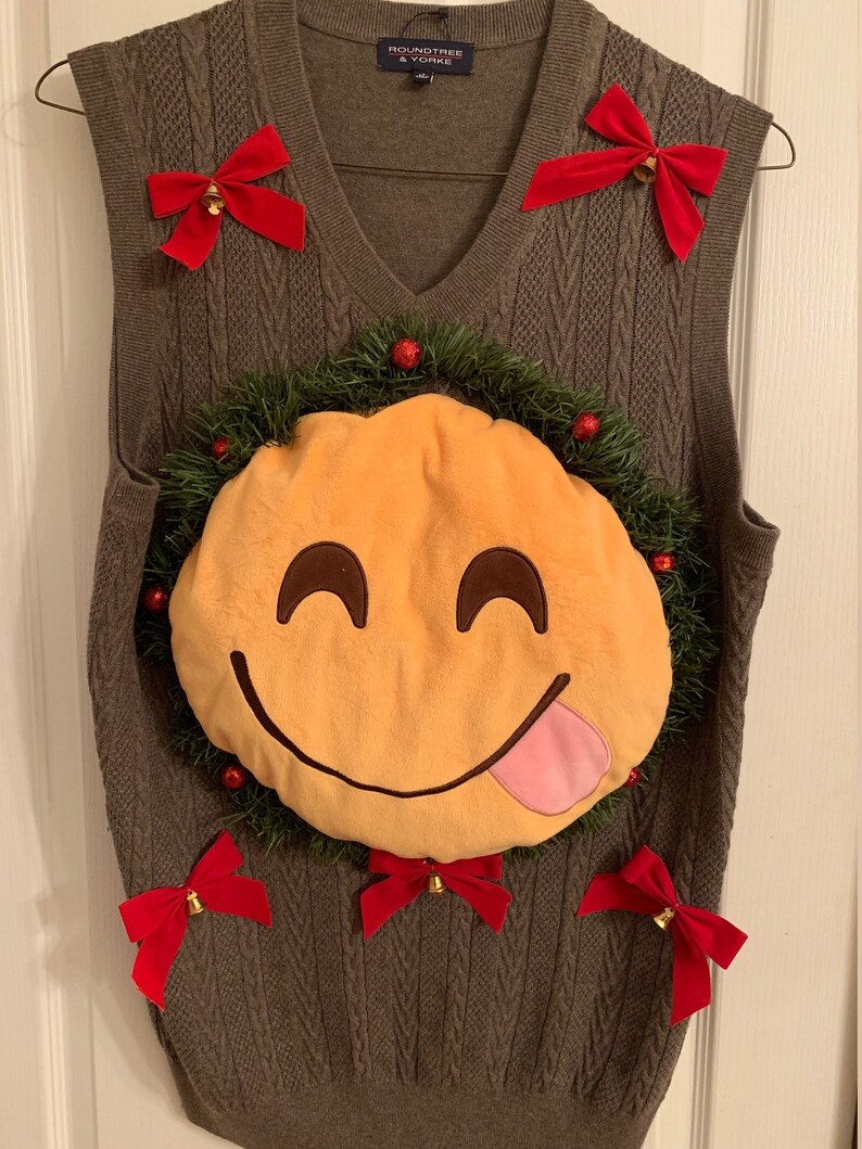 mens ugly christmas sweater vest
