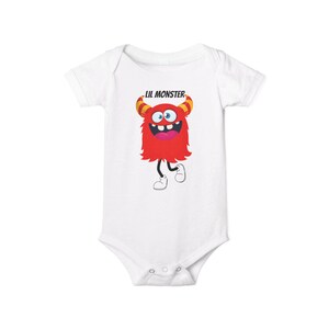 Lil Monster Baby Bodysuit, Cute Infant One Piece, Baby Shower Gift, Toddler Outfit, Unique Baby Clothes, Funny Baby Apparel