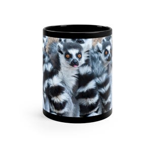 Lemurs Black Coffee Mug, 11oz