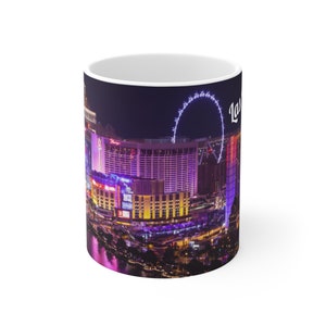 Taza de café con diseño de Las Vegas Strip, 11 oz