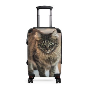 Maleta de mano con estampado de gato: imprescindible para viajar, regalo para amantes de las mascotas