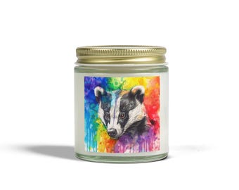 Badger Scented Candle: Coconut Apricot Wax, Eco-Friendly Decor
