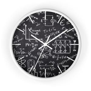 10" Physics Science-Themed Wall Clock, Perfect for Students, Engineers, and Educators - Unique Kitchen Decor, Gift for Graduates