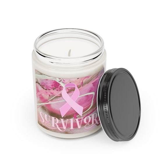 Candles & Holders Home Décor SURVIVOR Breast Cancer Soy Candles