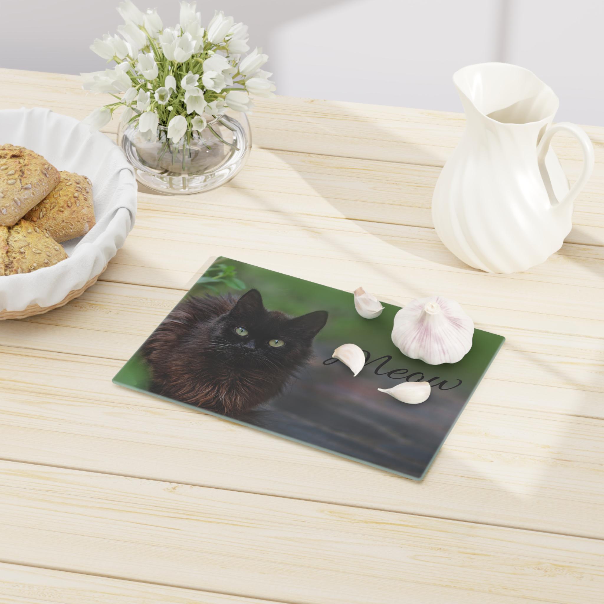 ニャー黒猫のカッティングボード - Etsy 日本